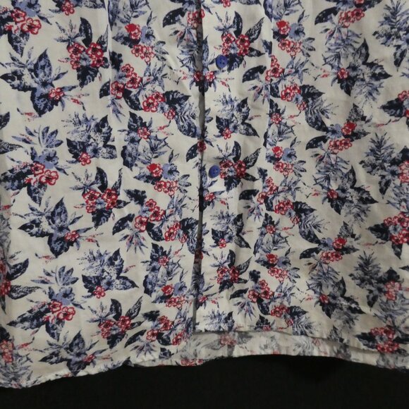 SOUL OF LONDON | large | Floral Print Short Sleeve button-Up Shirt - Picture 7 of 14